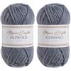 Utopia Crafts 100% lana vergine 50 g (grigio chiaro) (Confezione da 2)