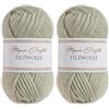 Utopia Crafts 100% lana vergine 50 g (Soft Sage) (Confezione da 2)