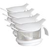 Excelsa Formaggera Zuccheriera, Plastica, Bianco (Confezione da 4)