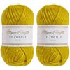 Utopia Crafts 100% lana vergine 50 g (Mustard) (Confezione da 2)