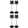 Briloner - Lampada da tavolo senza fili, 2 lampade in 1, lampada comodino dimmerabile, Lampada da Esterno, abat jour da comodino, lampada da tavolo ricaricabile, lampada scrivania, nero-legno