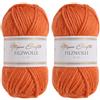 Utopia Crafts 100% lana vergine da 50 g (arancio) (Confezione da 2)