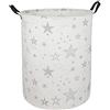 ACMUUNI - Cesto portabiancheria rotondo in tela con manici, 50 cm, impermeabile, in cotone, perfetto per bambini, ragazzi, ragazze, stanza dei giocattoli, camera da letto, asilo, casa, cesto regalo