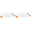 OSRAM Downlight Slim 120mm, luce da incasso a LED, 8W, bianco caldo 3000K, 550 lumen, design piatto, IP20, facile installazione per soggiorni e corridoi (Confezione da 2)