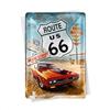Nostalgic-Art cartolina metalla 10 x 14 cm - Route 66 Red Car