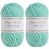 Utopia Crafts 100% lana vergine 50 g (verde menta) (Confezione da 2)
