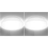 B.K.Licht Plafoniera LED da bagno 10W, luce bianca naturale 4000K, 900Lm, lampadario bagno resistente agli schizzi d'acqua IP44, Ø22cm, versione S, lampada da soffitto in plastica, 230V