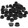 QUARKZMAN 150pz Tappi per Fori a Vite, 14mm(9/16) Dia Tappi Copriforo in Plastica, Tappi per Fori Chiusura a Scatto Tappi a Incasso per Mobili, Nero