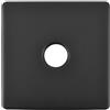 QUARKZMAN Flangia Braccio Doccia Quadrata, Piastra Copertura Acciaio Inossidabile 3.5, Piastra Copertura Lavello Adatta Coprire Spazi e Fori, per Tubi Standard Diametro 20mm, Nero