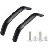 Qrity 2 Pezzi Maniglie per Mobili da Cucina Nero, Maneggiare a Barra Lega di Alluminio Massiccio, Distanza Fori 96mm, per Armadio, Cassetti, Porte