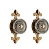 Mgoodoo 2 pomelli da parete per armadio, maniglie per cassetti, porte, armadi, armadi, rotondi, in ottone anticato