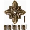 Fuxxer 50 chiodi decorativi antichi, chiodi decorativi con testa, ottone vintage, 30 x 27 mm, bronzo