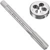 Unifizz Set di maschi e matrici metriche M7 x 0,75 mm, filettatura a macchina con matrice per filettatura rotonda, kit per riparazione di dadi e bulloni