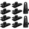 LYIMCHONG 10 Pz Clip per Tende, Clips per Teloni, Clip di Fissaggio Nere, Morsetti Universali per Accessori Campeggio Tenda, Tende da Sole, Striscioni e Teloni per Tendes