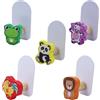 GDJIAJT 5 ganci adesivi per bambini, in legno, senza fori, per cameretta dei bambini, per bambini