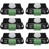 Leikurvo 6 pezzi di rilevatori di movimento LED, sensore di movimento DC 12V 24V nero, mini sensore infrarossi PIR, interruttore automatico del sensore IR senza fili per strisce LED e lampadine