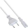 InLine® 16653W - Cavo di Alimentazione, da Spina a Spina Euro 8 C7, 3 m, Colore: Bianco