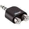 Ekon splitter sdoppiatore AUX RCA, connettore Jack 3.5mm, 2 porte RCA, per stereo, amplificatore, cuffie, strumenti musicali, chitarra, tastiere, mixer, home audio, Hi-Fi