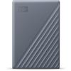 Western Digital WD 4TB My Passport Compatibile con USB-C, HDD Portatile, USB 3.2 Gen 1/USB 3.0, Protezion con password, Software per la gestion e il backup, Formatto per Windows, ChromeOS and MacOS, Grigio