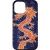 Cool Accessories For Your Phone Custodia per iPhone 14 Plus Drago cinese con scrittura su sfondo blu Grafico