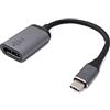System-S Cavo DisplayPort da 20 cm DP femmina a USB 3.1 tipo C maschio adattatore in grigio