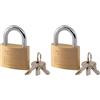 Kippen 2002EX - Lucchetto ad Arco con Corpo in Ottone da mm.50 (Confezione da 2)