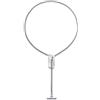 Uno de 50 Catenina lunga placcata argento Sterling e figura centrale, con terminazione a forma di tubo orizzo