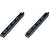 POLY POOL - PP2422.2X Ciabatta Multipresa Elettrica SPAZIOZERO 3500W 4 Prese Bivalenti 10/16A 2P+T - Multipresa Superslim 23mm - Ciabatta Multipresa con Asole per Fissaggio a Parete - Nera Senza Cavo