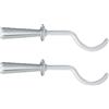 Fischer TF 8/145 T Ganci Termosifone per Radiatore Tubolare, per Muratura piena e Forati, Lunghezza 145 mm, 2 pezzi, 501109, bianco, (Confezione da 6)