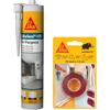 SIKA - Kit Fissaggio e Sigillatura: 1x Sikabond Mammoth Crystal (1.5m), Nastro Biadesivo + 1x SikaSeal-170 (Bianco, 300ml), Sigillante Silicone Sanitari e Multiuso