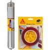 SIKA - Kit Fissaggio e Iniezione Anti-Umidità: 1x Sikabond Mammoth Crystal (5m), Nastro Biadesivo + SikaMur InjectoCream 100 (560ml), per Muri Umidi, Crepe e Consolidamento
