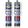 Bostik Poly Max Sigillante Antracite - sigillante universale permanentemente elastico e verniciabile, non ritira e resiste alla muffa (Confezione da 2)