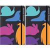 Pigna PdiPigna, Taccuino Notebook Relaxing Animals, 13x21 cm, 144 Pagine, con Segnalibro Colorato, carta Riciclata, 80 g/m² FSC,interno 1R, righe (Confezione da 2)