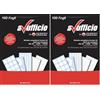 Alevar 10000 Etichette Adesive con Angoli Arrotondati, Formato 37x14 mm, 100 Etichette Bianche per Foglio, Confezione da 200 Fogli A4