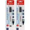 Centauro - Pennarello permanente nero, 3 mm, punta conica, asciugatura rapida, inchiostro base olio, adatto a tutti i tipi di superfici, metallo, vetro, stagno, plastica, pellicola fotografica, legno,
