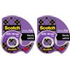 Scotch Nastro adesivo GiftWrap - 1 Rotolo da 19 mm x 15 m, Dispenser Portatile - Nastro Adesivo Trasparente Satinato da Utilizzare sulla Carta da Regalo (Confezione da 2)