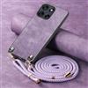YANJIEER ESONG Cover per Motorola MOTO G86 Case con Cordino Cinturino,Custodia In Pelle Caso per Donna ragazze Con Tracolla Collana,Catena Laccio Case,Ultra Sottile Antiurto Shell Viola