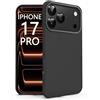 N NEWTOP Cover Compatibile per Apple iPhone 17 PRO, Custodia TPU SOFT Gel Silicone Ultra Sottile Flessibile Case Posteriore Protezione Fotocamera Anti Urto Guscio Scocca Colorato (Nero)