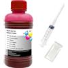 Hallosun - Kit di ricarica inchiostro magenta da 250 ml, compatibile con stampanti HP, Canon, Epson, Brother, Lexmark, per cartucce ricaricabili, sistema CISS, CIS, con 1 siringa, 1 guanto