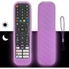 CTRLBETTER Custodia per telecomando in silicone compatibile con Hisense EN2G30H EN2D30H EN2J30H EN2N30H EN2N30H EN2A30 EN2P30H TV telecomando antiurto con cordino (viola fluorescente)