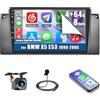 Inefala 8 Core 4+64GB Radio per BMW X5 E53 1999-2005 Android 15 con Wireless CarPlay Android Auto, 9 Pollici Stereo Touch Soporta Bluetooth WIFI 59UI 32 EQ DSP GPS Comandi al Volante