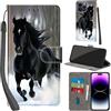 PHINIENLAND Cover per iPhone 14 Pro Max PU Pelle Custodia Flip Neve