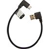 System-S Cavo di connessione angolare tipo C, USB 2.0 da 27 cm
