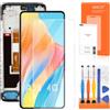 AGCUT Schermo LCD TFT per Oppo A58 4G CPH2577 Sostituzione dello Schermo per Oppo A58 Display di Vetro Touch Screen Digitalizer Assembly con Strumenti (6,72 Pollici,Nero con Cornice)