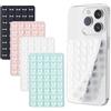 AUXHCYL 4 ventose bifacciali in silicone per selfie e video, supporto per tutti i modelli di telefoni (bianco, nero, rosa, verde)