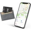 KZO Wallet Tracker Card Ricaricabile Localizzatore Portafoglio Funziona con Apple Dov'è (Solo iOS), Impermeabile IP68, per Bagagli, Portafogli, Passaporti, Chiavi, Nero, 1 Pack