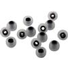 Xcessor 7 paia (14 pezzi) di auricolari di ricambio in silicone per auricolari in-ear popolari (S, trasparente/nero)