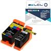 LCL Cartucce d'inchiostro Compatibile 21 Y498D Y499D (1Nero 1Corolato) Sostituzione per DELL V313 V313W V515W P513W P713W V715W