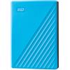 Western Digital WD 4TB My Passport Hard Disk Esterno Portatile, USB 3.2 Gen 1/USB 3.0, Protezion con password, Software per la gestion e il backup, Formatto per Windows, ChromeOS and MacOS, Blu