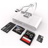 Bawanfa Plus Adattatore Memory Stick Pro Duo per iPhone/Android/PC, 4 in 1 Lettore Schede per SD/TF/MS/XD con Connettore Lightning/USB/USB-C Lettore di Card di Memoria, Lettore Memory Stick Pro Duo per Sony
